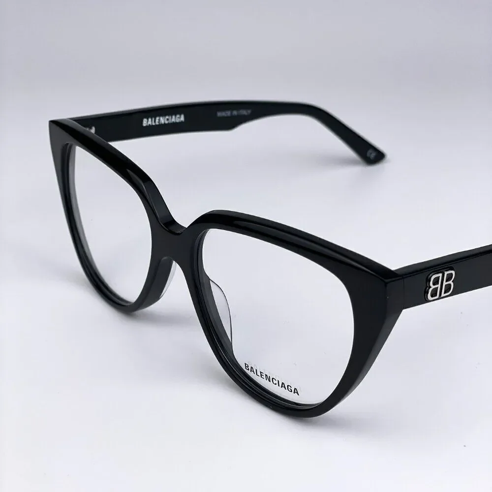 SALE! NEW Balenciaga Everyday BB0129O 001 Black Demo Butterfly Women Eyeglasses